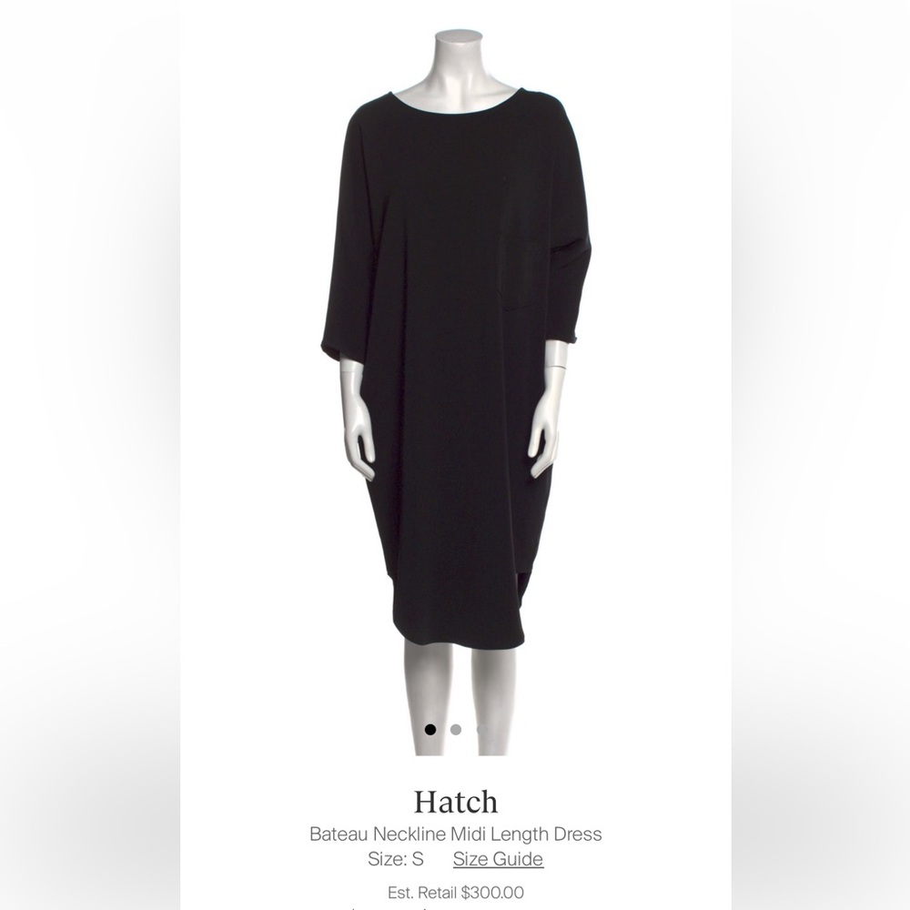 Hatch black midi dress